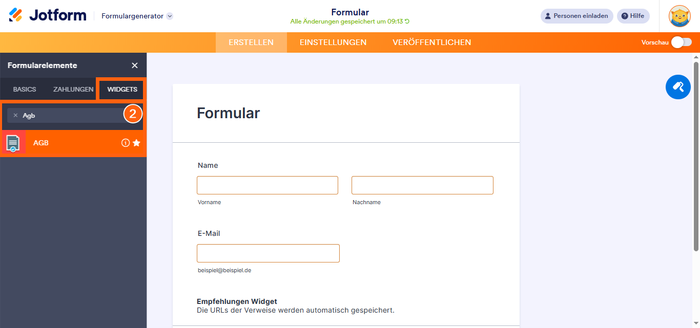 Hinzufügen einer Nutzungsbedingung zu einem Formular Image-2