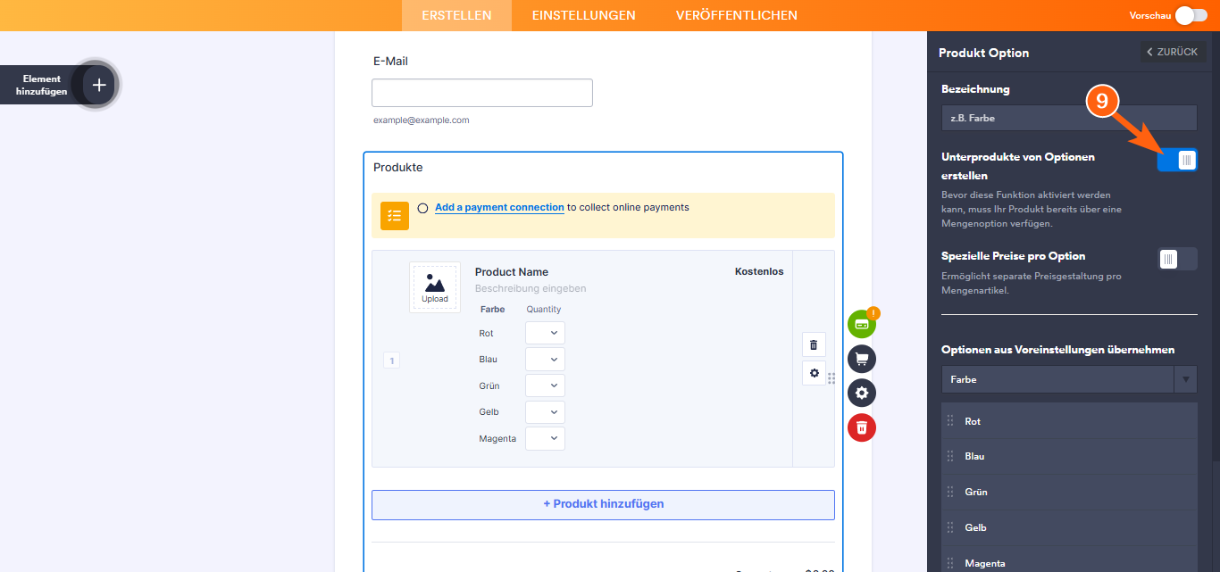 Erstellen von Unterprodukten basierend auf einer Produktoption Image-8