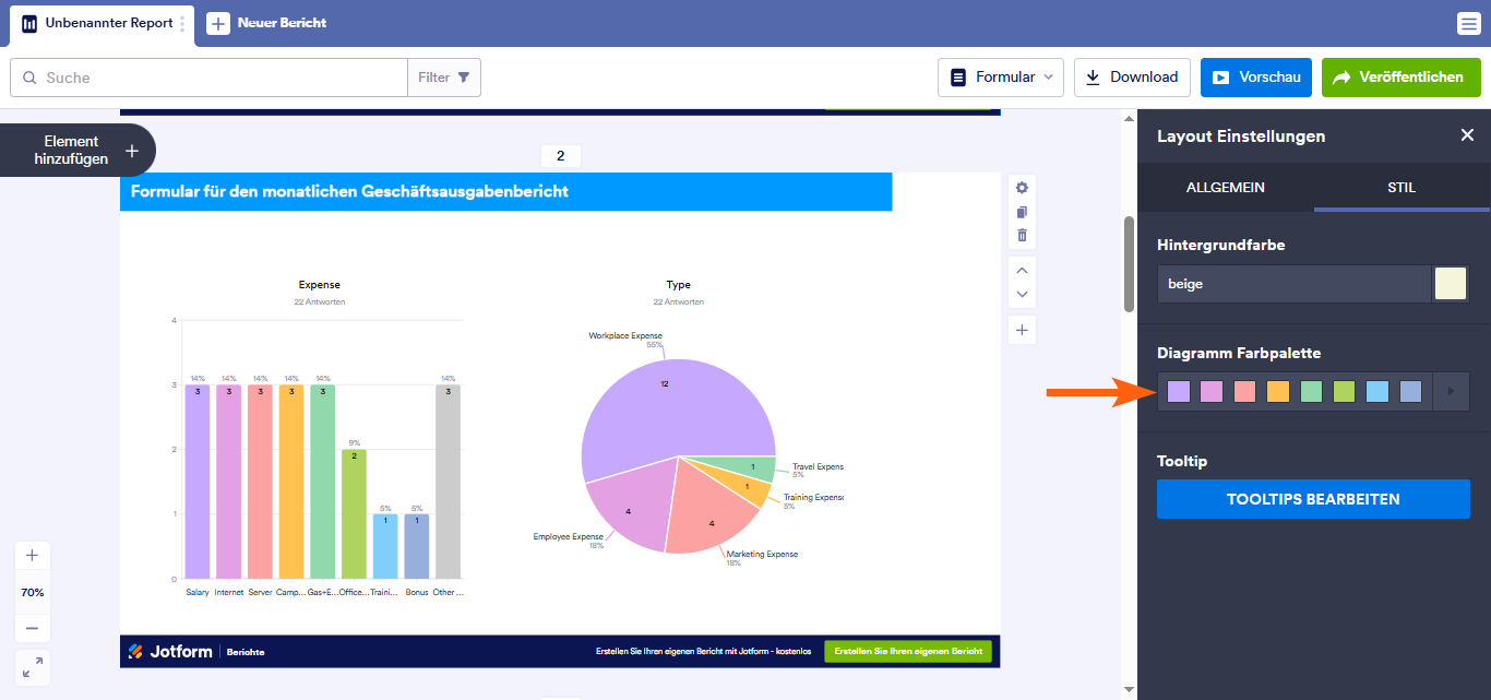 Wie Sie einen visuellen Bericht anpassen Image-7