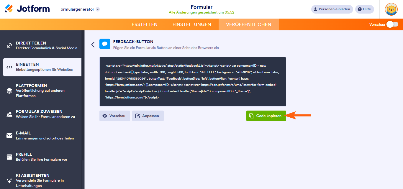 Hinzufügen eines Feedback Buttons zu Blogger Image-2