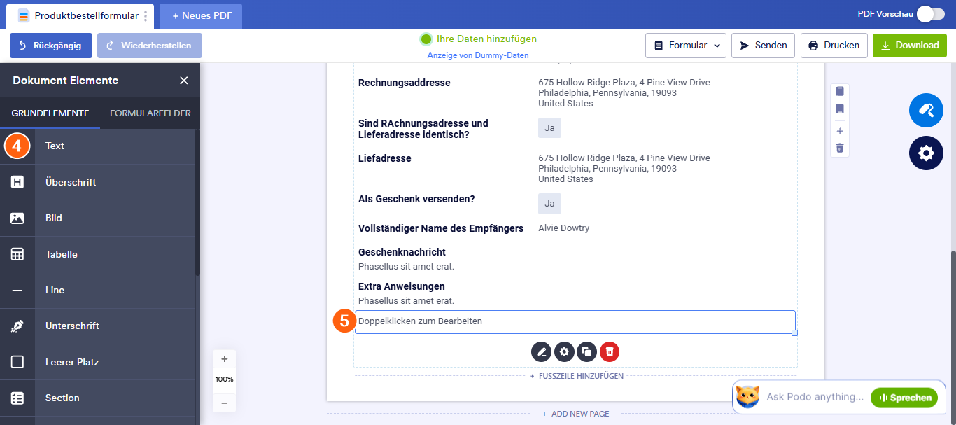 Wie Sie einen Link in die PDF-Kopie von Formularantworten einfügen Image-8