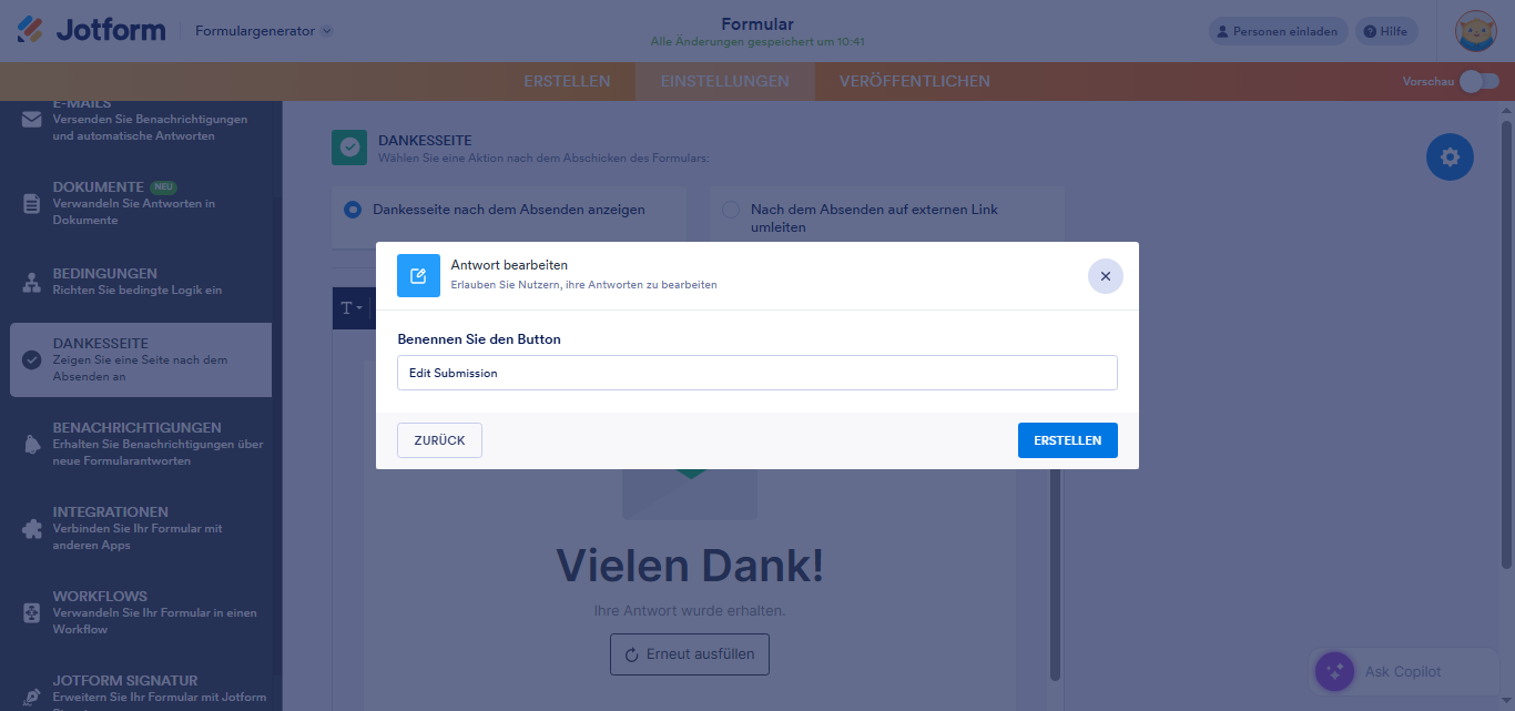 Aktionsbuttons auf Danke-Seiten verwenden Image-8