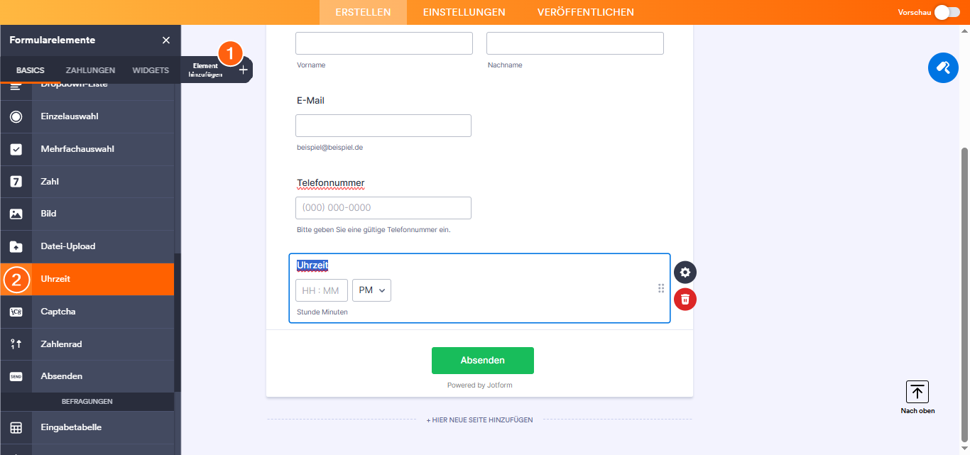 Aktivieren oder Deaktivieren eines Formulars basierend auf der Zeit unter Verwendung von Bedingungen Image-1