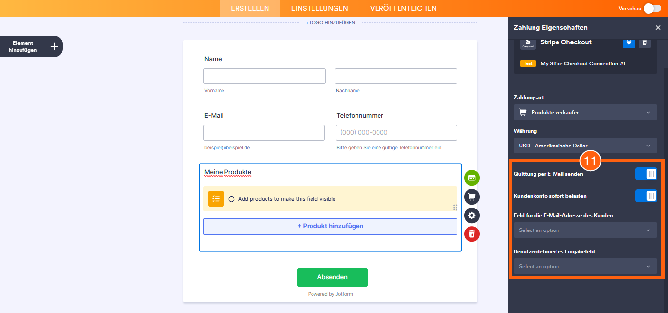 Wie Sie Stripe Checkout mit Jotform integrieren können Image-15