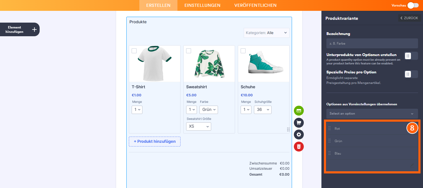 Erstellen von Unterprodukten basierend auf einer Produktoption Image-6