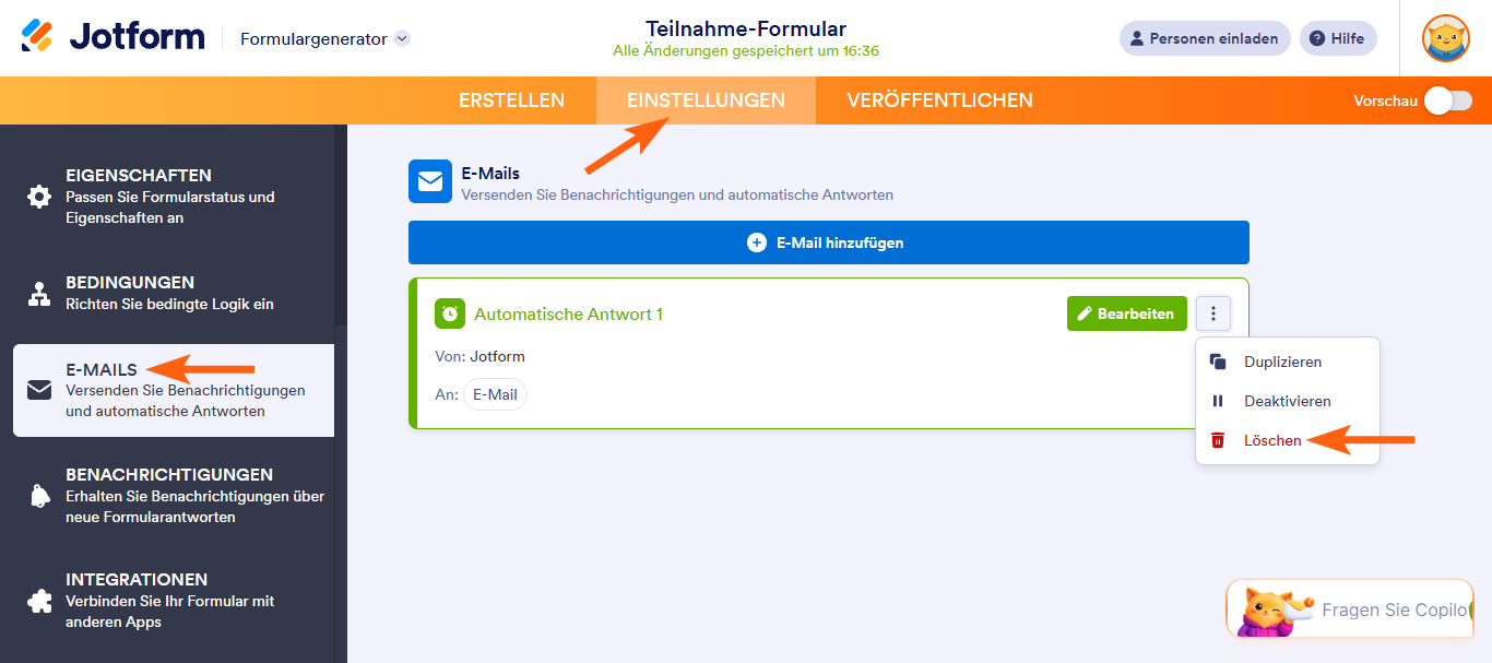 Wie Sie Benachrichtigungen/Automatische Antworten löschen Image-2