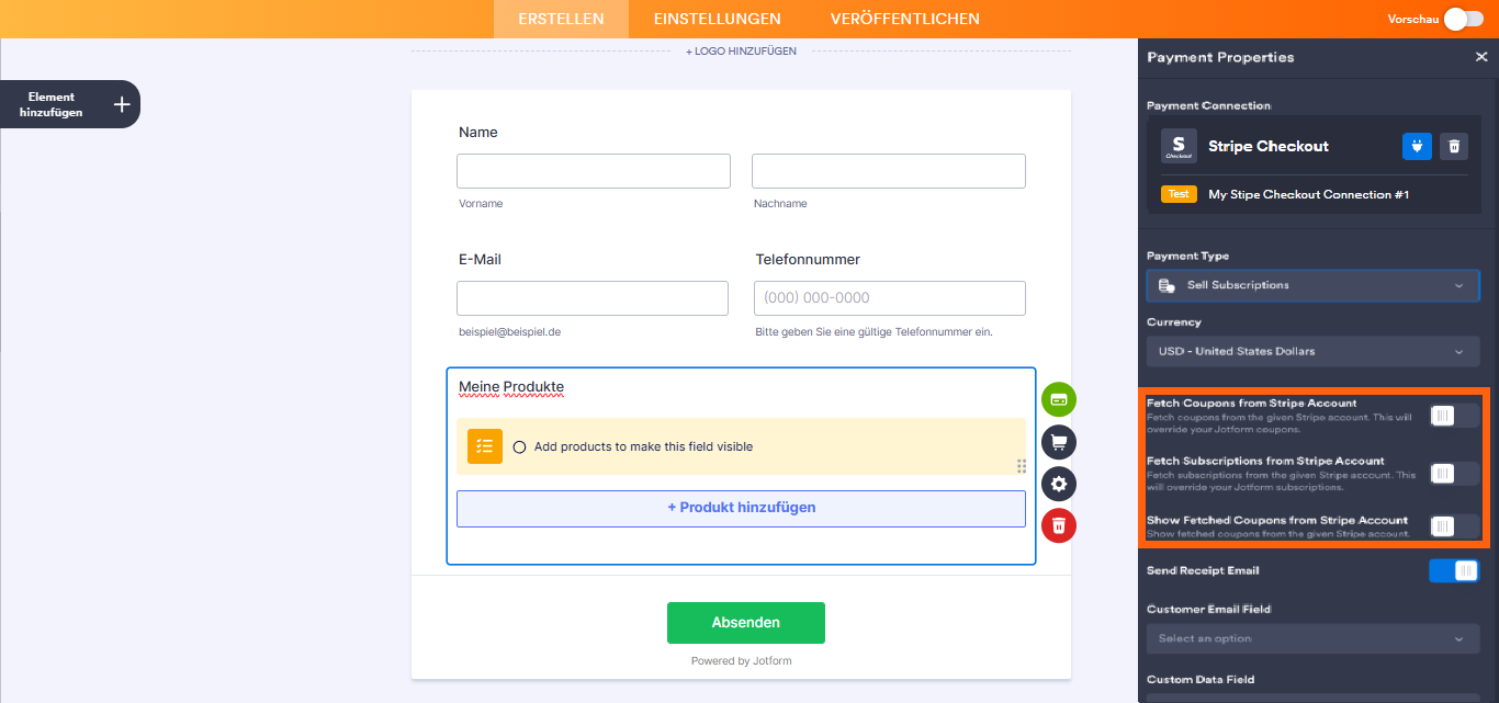 Wie Sie Stripe Checkout mit Jotform integrieren können Image-16