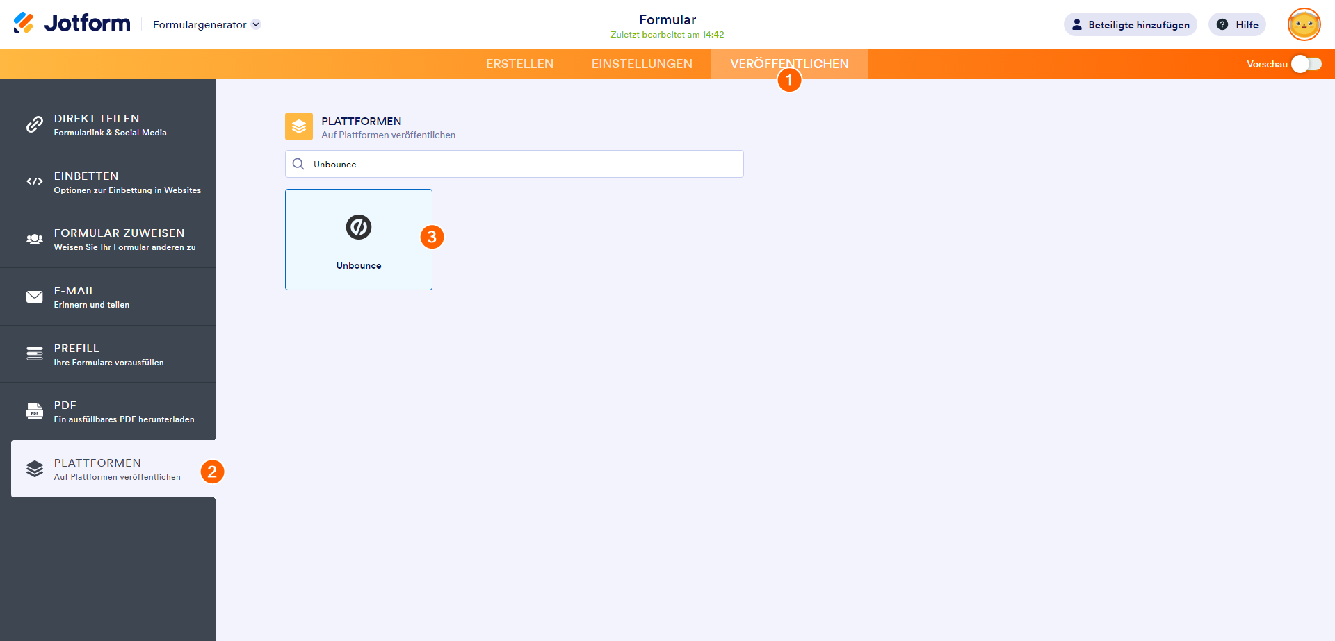Wie Sie ein Formular in den Unbounce Classic Builder einbindet Image-1