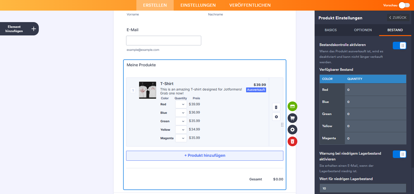Einrichtung Ihres ersten Bestellformulars Image-10