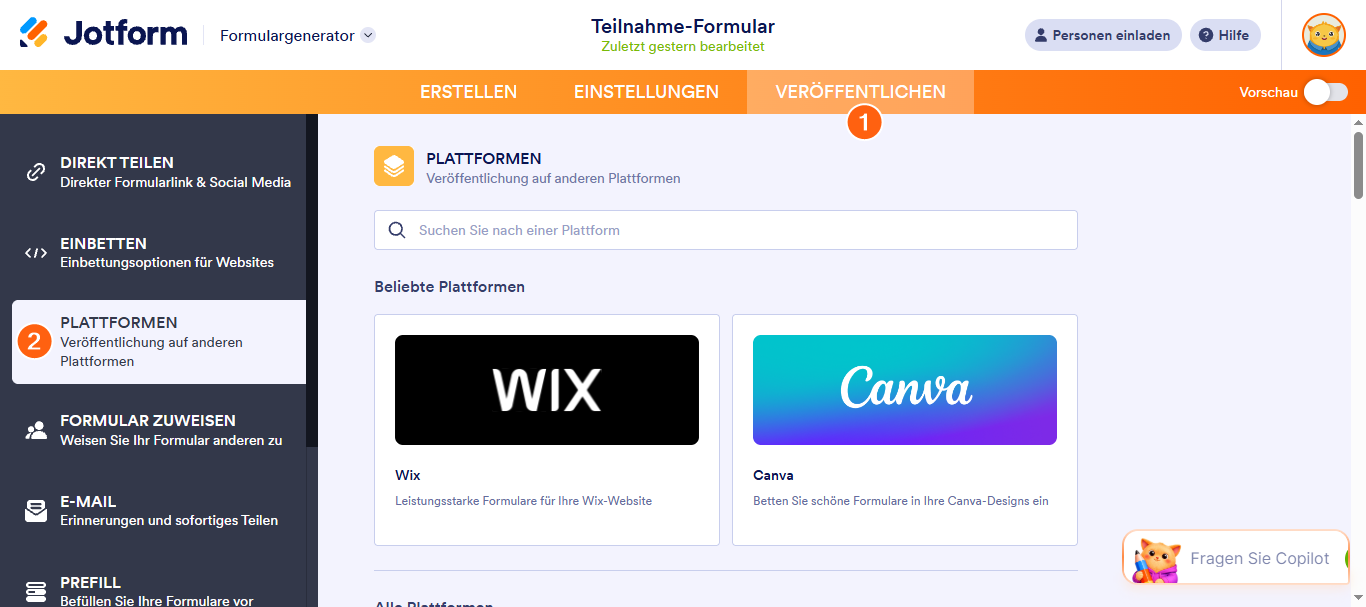 Wie Sie ein Formular in den Duda Website-Generator einbetten Image-1