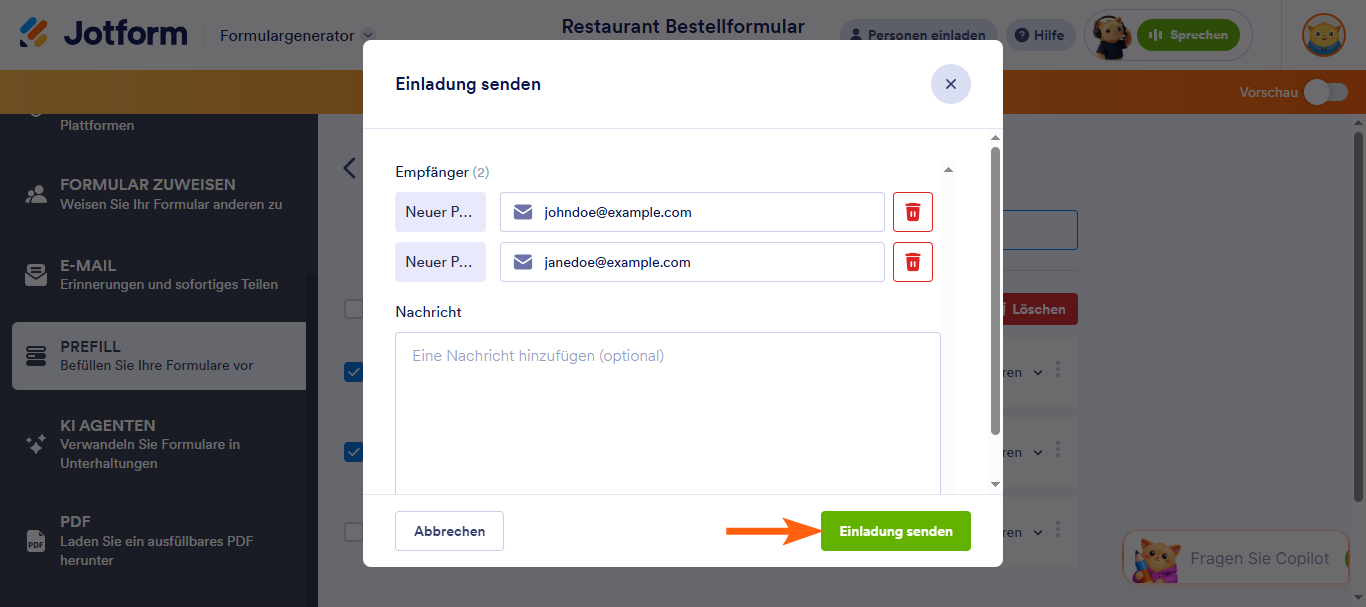 Wie Sie Formularfelder mit Daten vorbefüllen, die Sie mit manuellen Prefill bereitstellen? Image-5