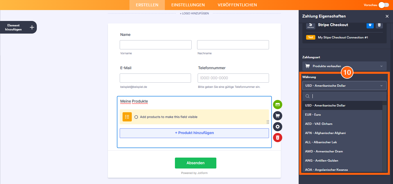 Wie Sie Stripe Checkout mit Jotform integrieren können Image-14