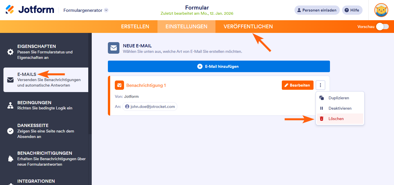 Wie Sie Benachrichtigungen/Automatische Antworten löschen Image-1