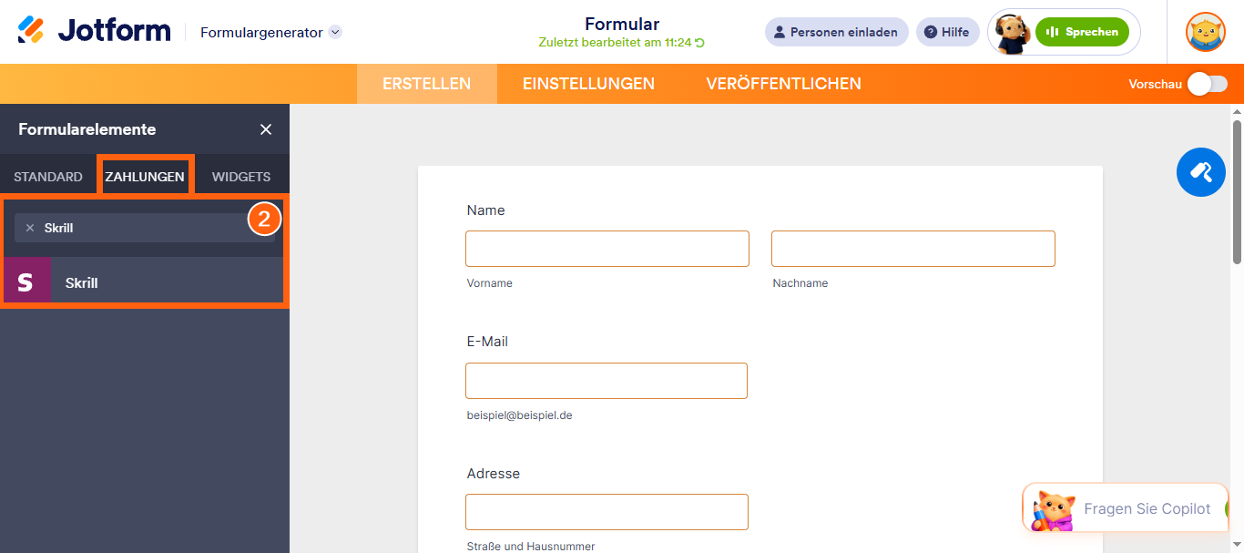 Wie Sie Skrill in Jotform integrieren Image-2