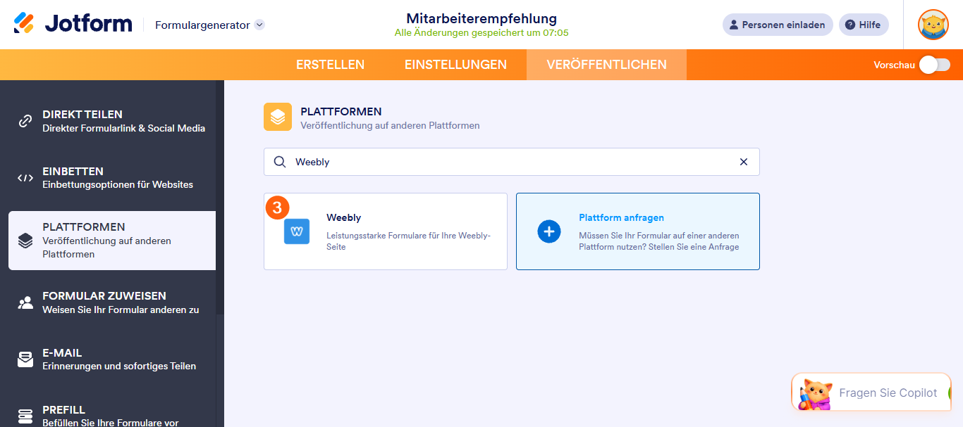 Ein Formular zu Weebly hinzufügen Image-2