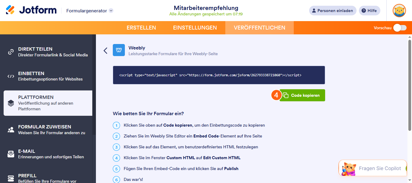 Ein Formular zu Weebly hinzufügen Image-3