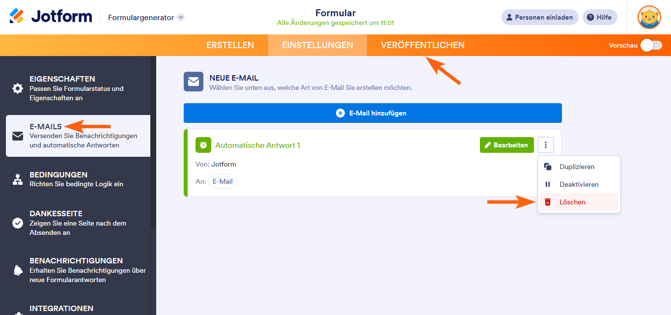 Wie Sie Benachrichtigungen/Automatische Antworten löschen Image-2