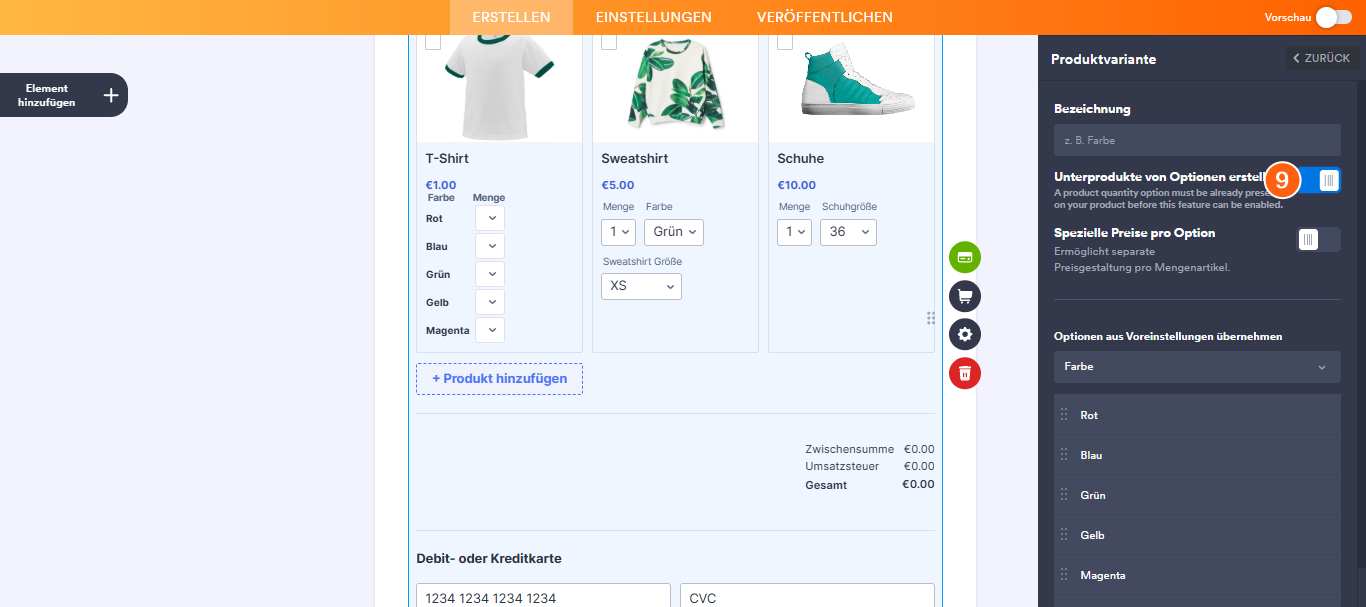 Erstellen von Unterprodukten basierend auf einer Produktoption Image-8