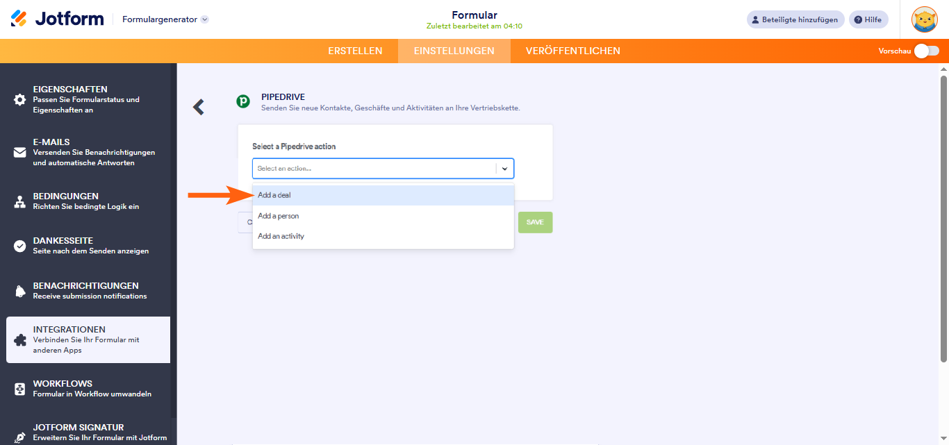 Wie Sie Jotform mit Pipedrive integrieren Image-4