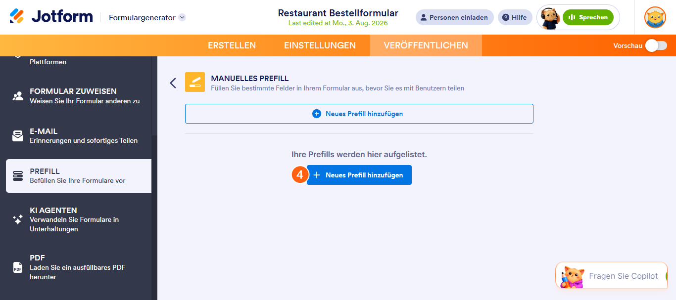 Wie Sie Formularfelder mit Daten vorbefüllen, die Sie mit manuellen Prefill bereitstellen? Image-2