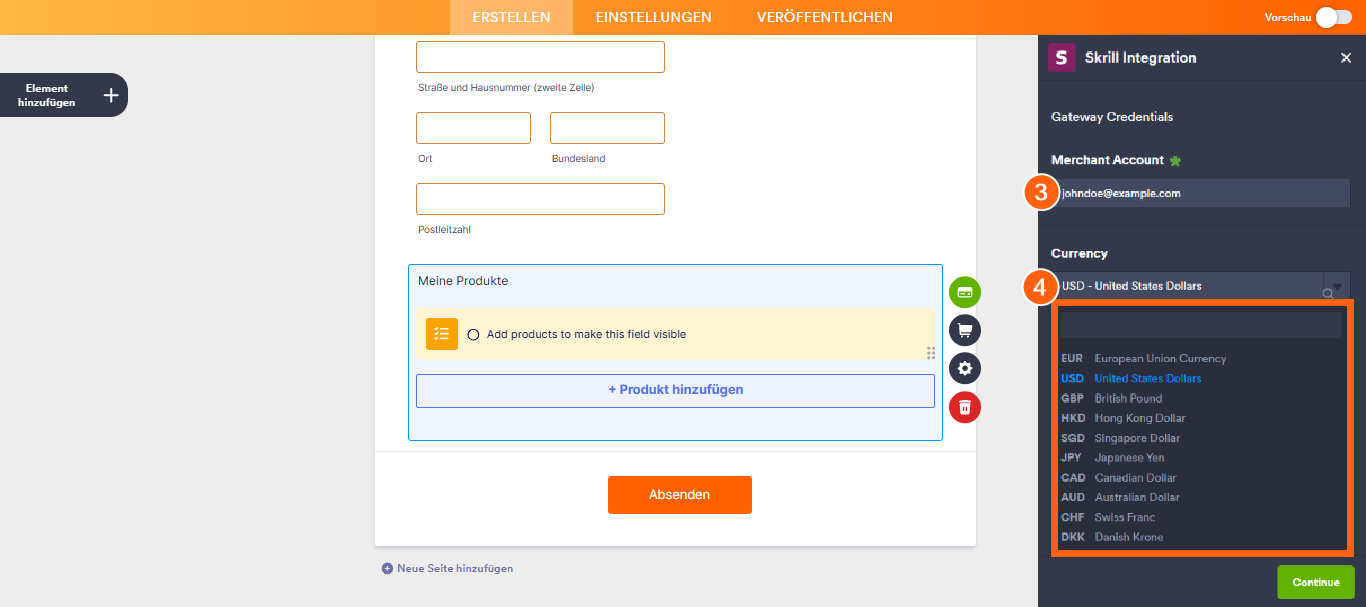 Wie Sie Skrill in Jotform integrieren Image-3