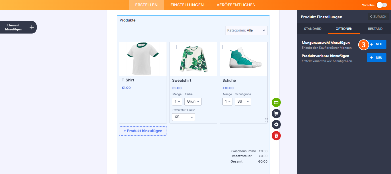 Erstellen von Unterprodukten basierend auf einer Produktoption Image-2