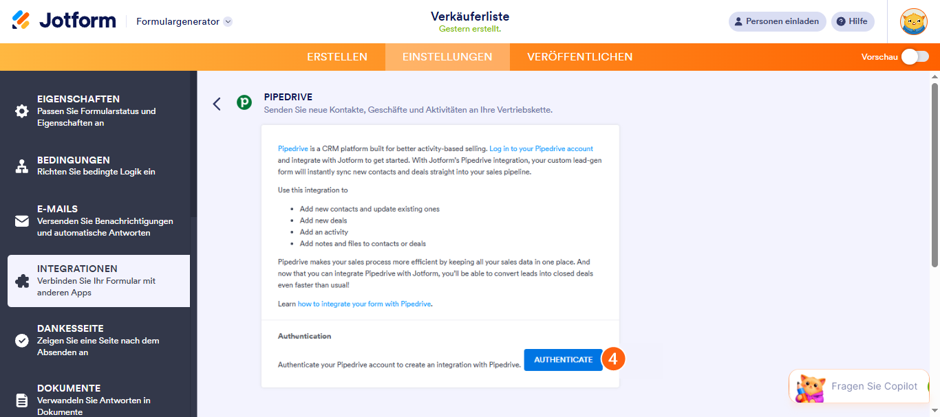 Wie Sie Jotform mit Pipedrive integrieren Image-3
