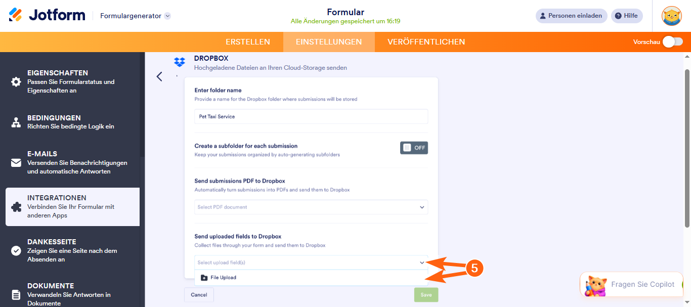Dropbox-Dateianfrage: Wie kann jemand in meine Dropbox hochladen? Image-10