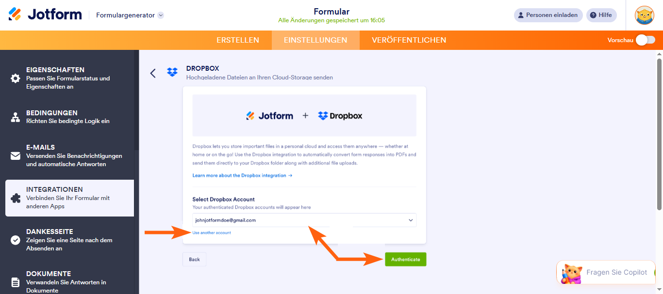 Dropbox-Dateianfrage: Wie kann jemand in meine Dropbox hochladen? Image-9