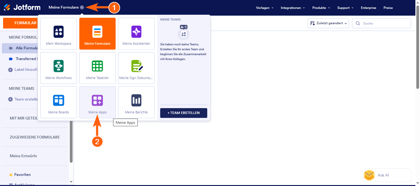 Wie Sie eine Jotform App von Grund auf neu erstellen und sie veröffentlichen Image-6