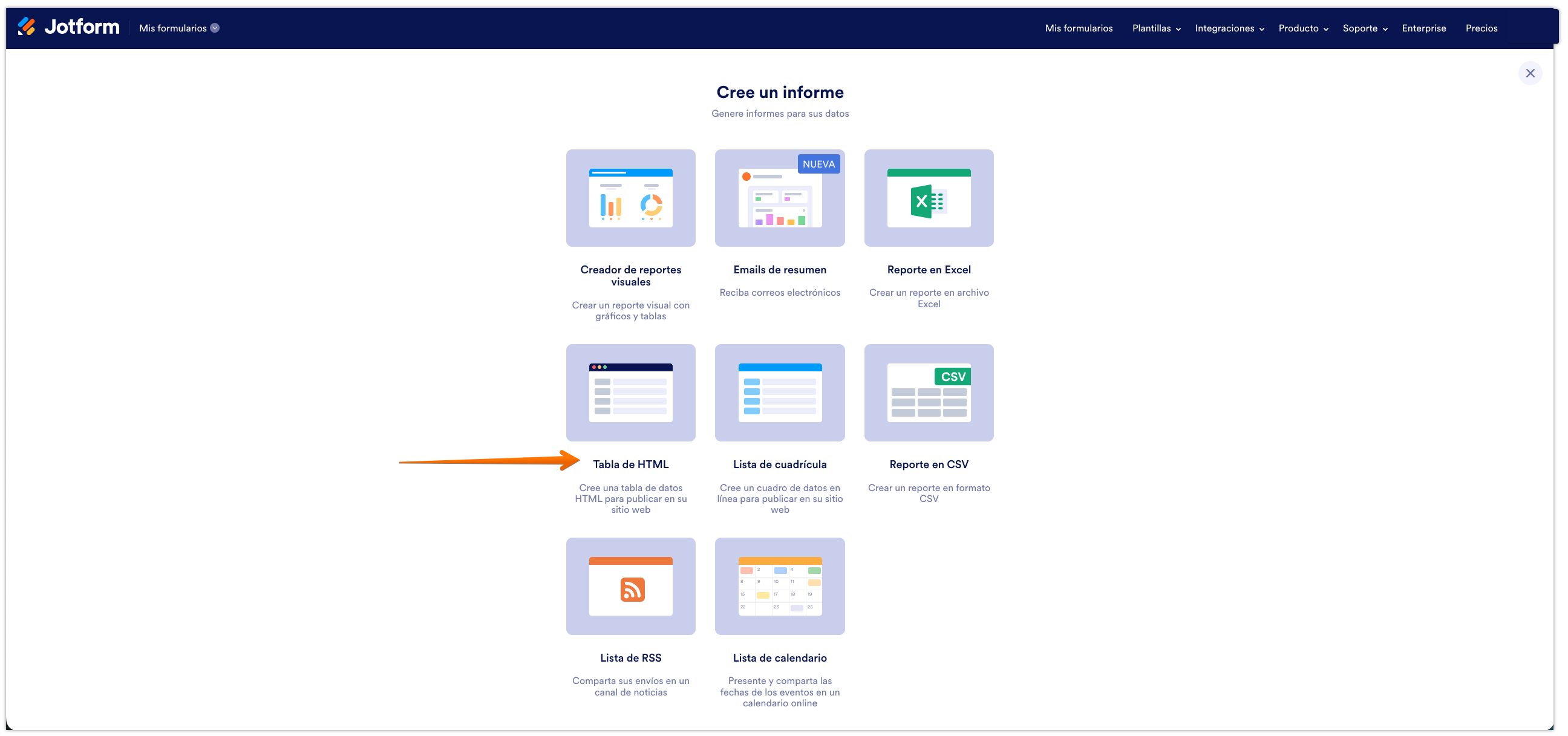 Cómo crear un informe de listado de tablas HTML  Image-2