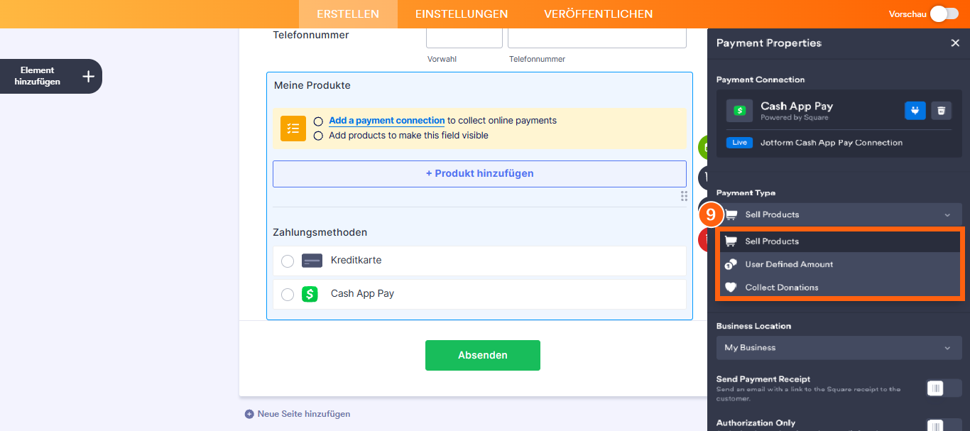 Wie Sie Jotform in die Cash App Pay integrieren Image-16