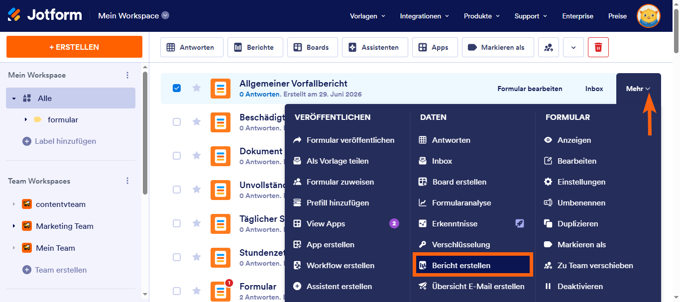 Wie Sie einen visuellen Report für Ihren Formularübermittlungen erstellen Image-4