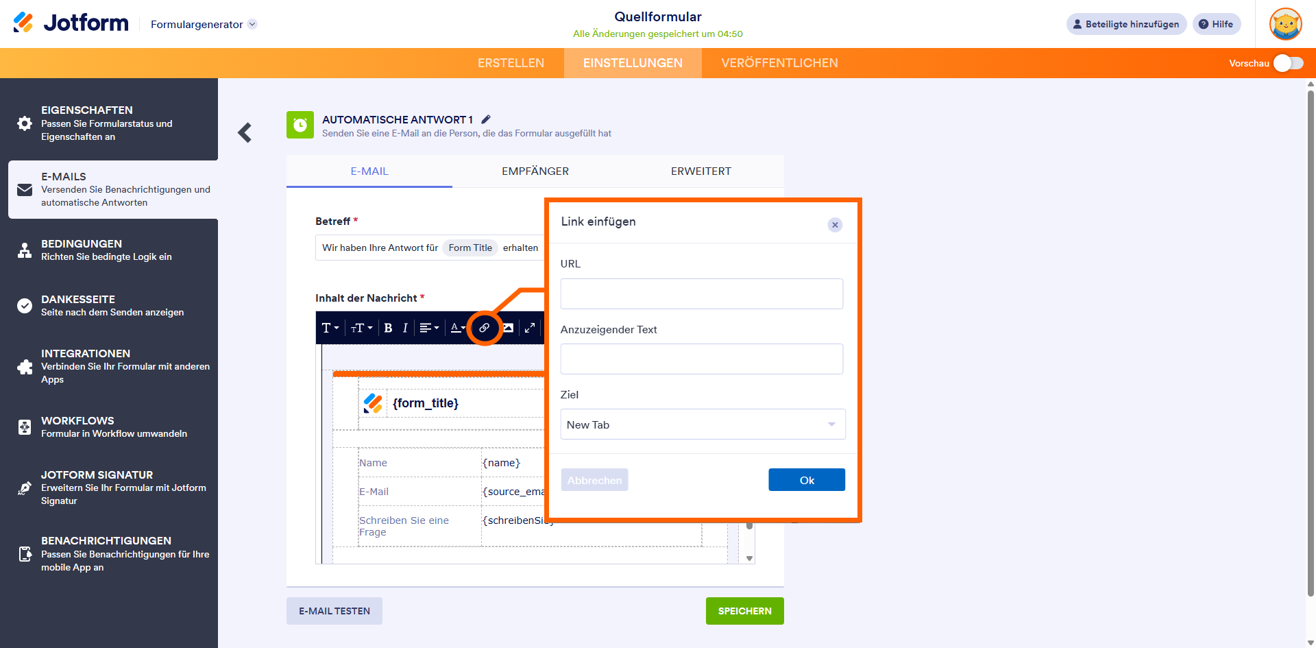 Wie Sie Formulardaten automatisch an ein anderes Formular weitergeben Image-2