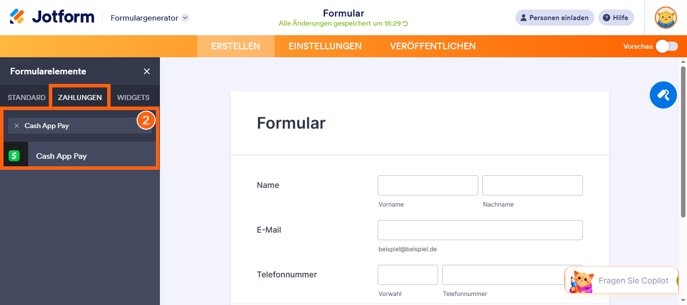 Wie Sie Jotform in die Cash App Pay integrieren Image-10