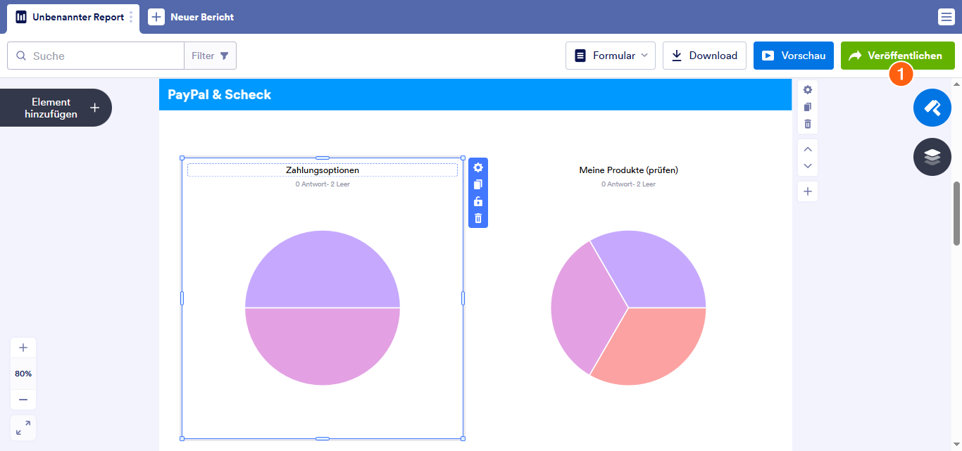 Wie Sie einen visuellen Bericht teilen Image-1