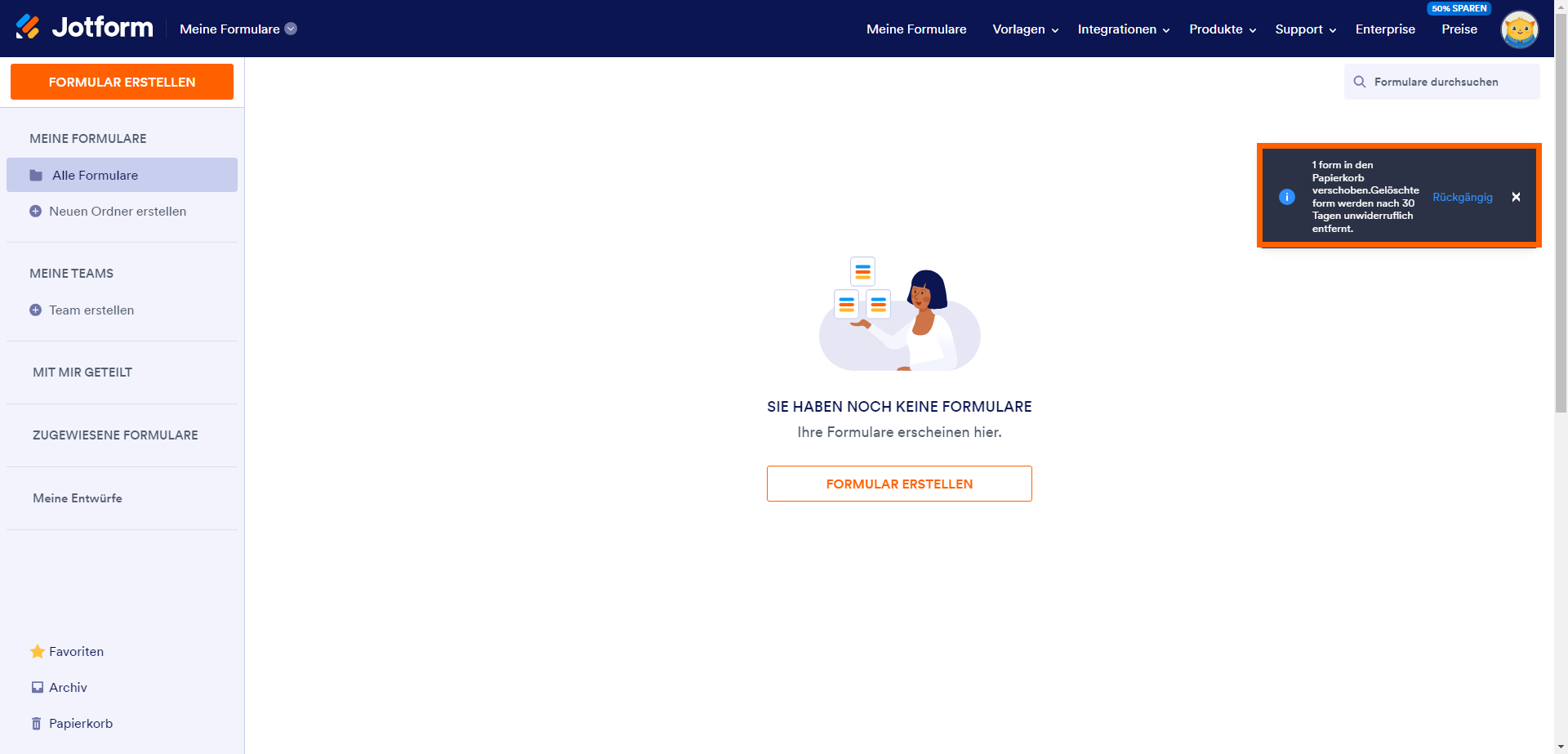 Wie Sie ein Formular löschen Image-2