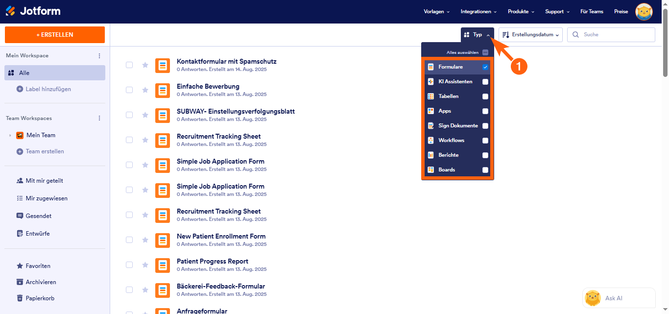 Wie Sie einen visuellen Report für Ihren Formularübermittlungen erstellen Image-1