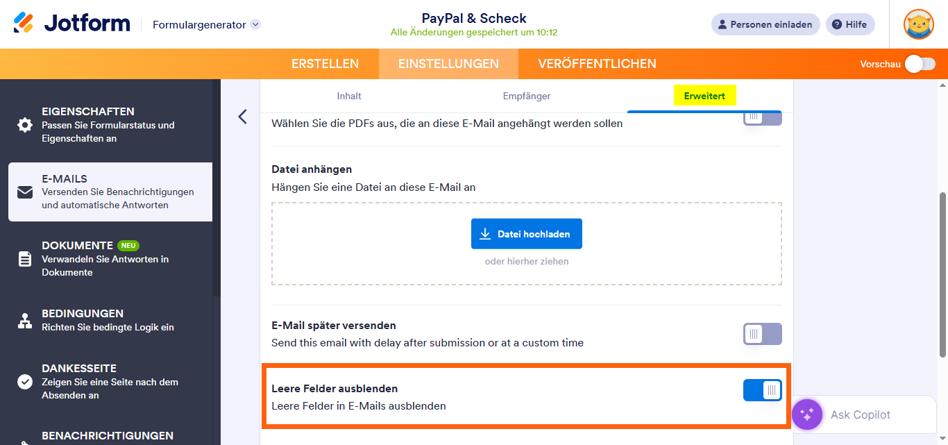 Wie Sie die leeren Felder bei E-Mail-Benachrichtigungen ausblenden Image-4