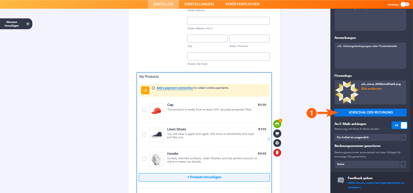Wie Sie eine Rechnung für Ihr Zahlungsformular erstellen Image-5