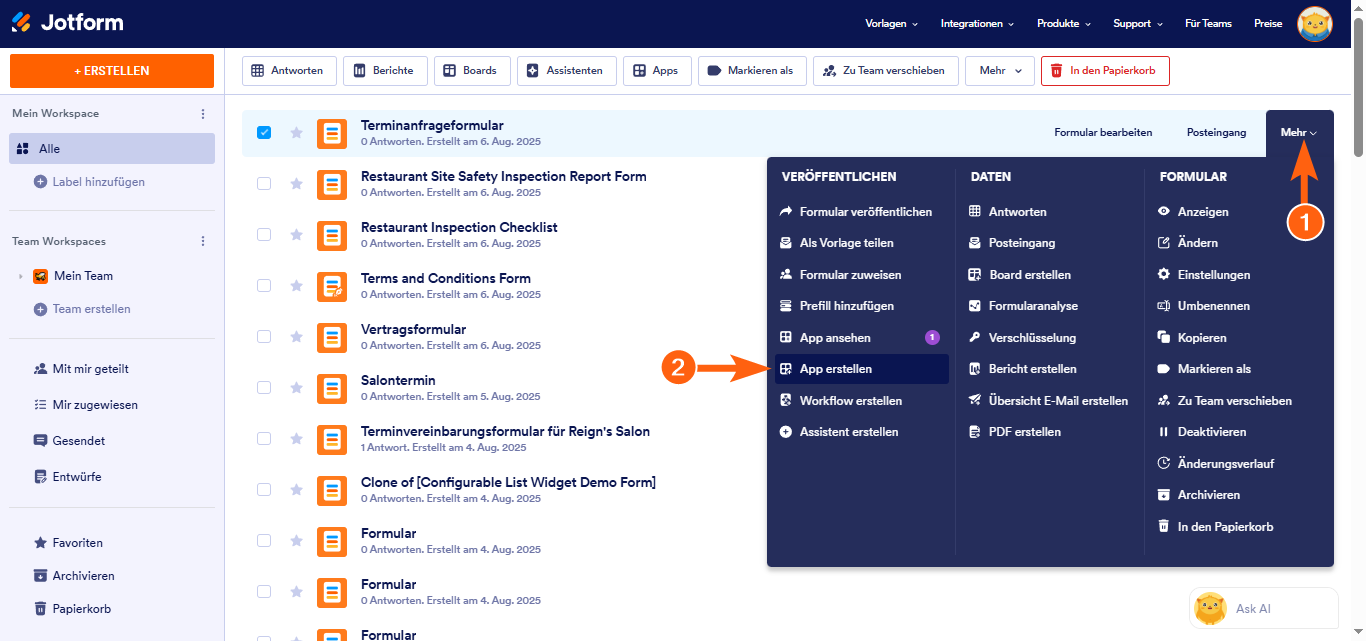 Wie Sie eine Jotform App von Grund auf neu erstellen und sie veröffentlichen Image-4