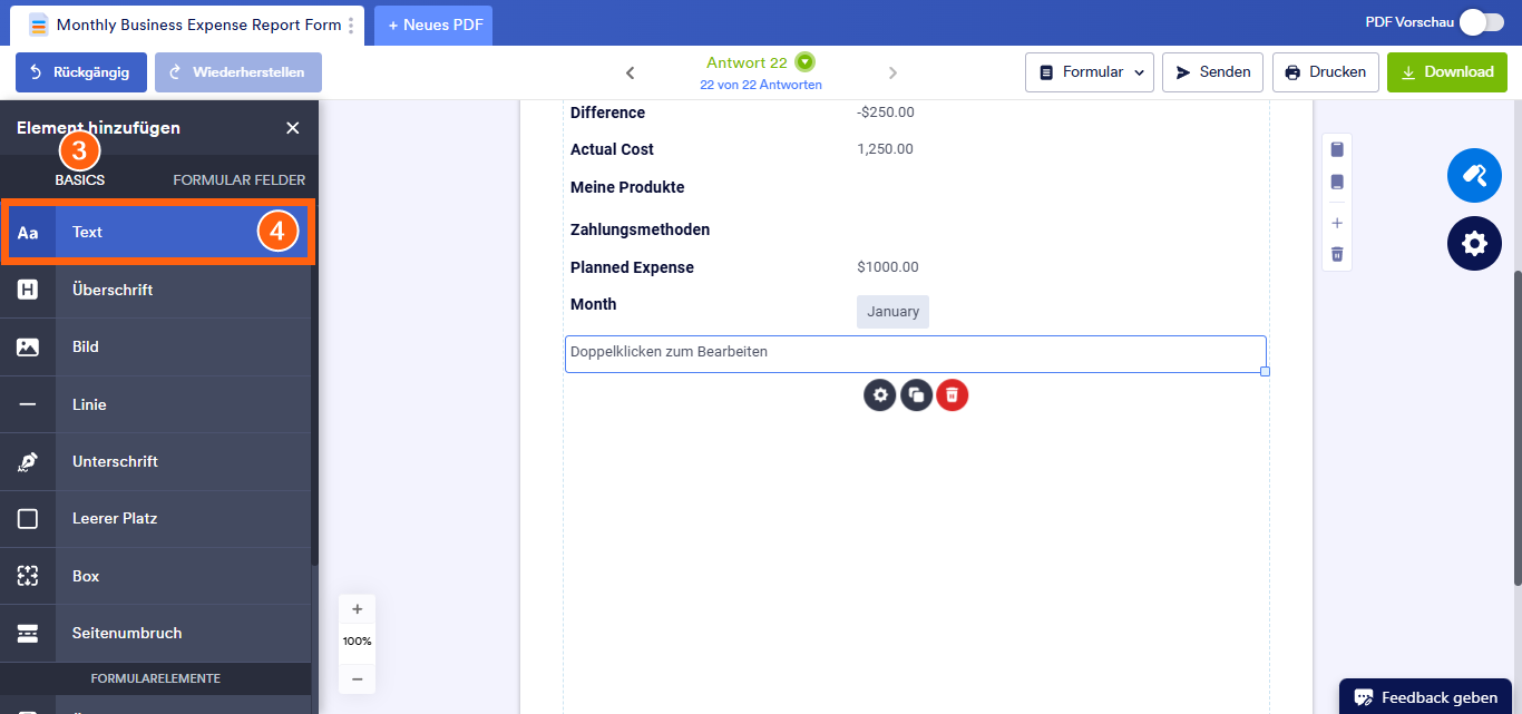Wie Sie Kopf- und Textzeilen in einer PDF-Datei anzeigen Image-5