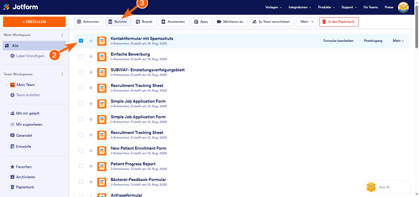 Wie Sie einen visuellen Report für Ihren Formularübermittlungen erstellen Image-2