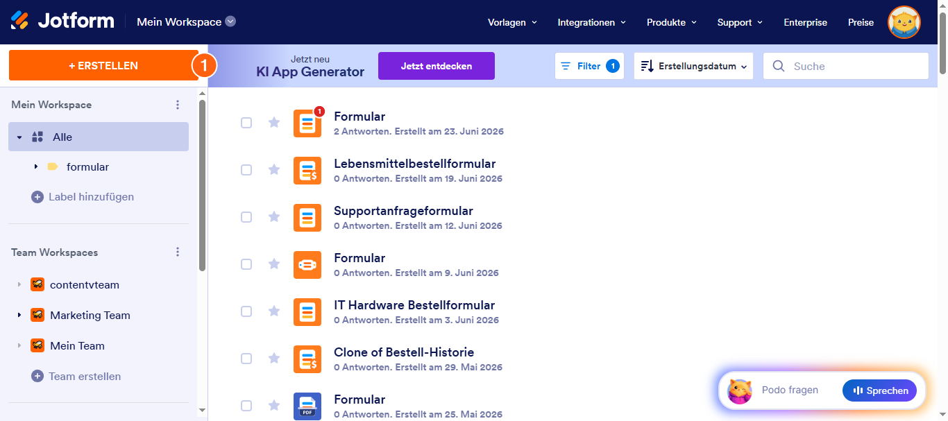 Wie Sie eine Jotform App von Grund auf neu erstellen und sie veröffentlichen Image-1