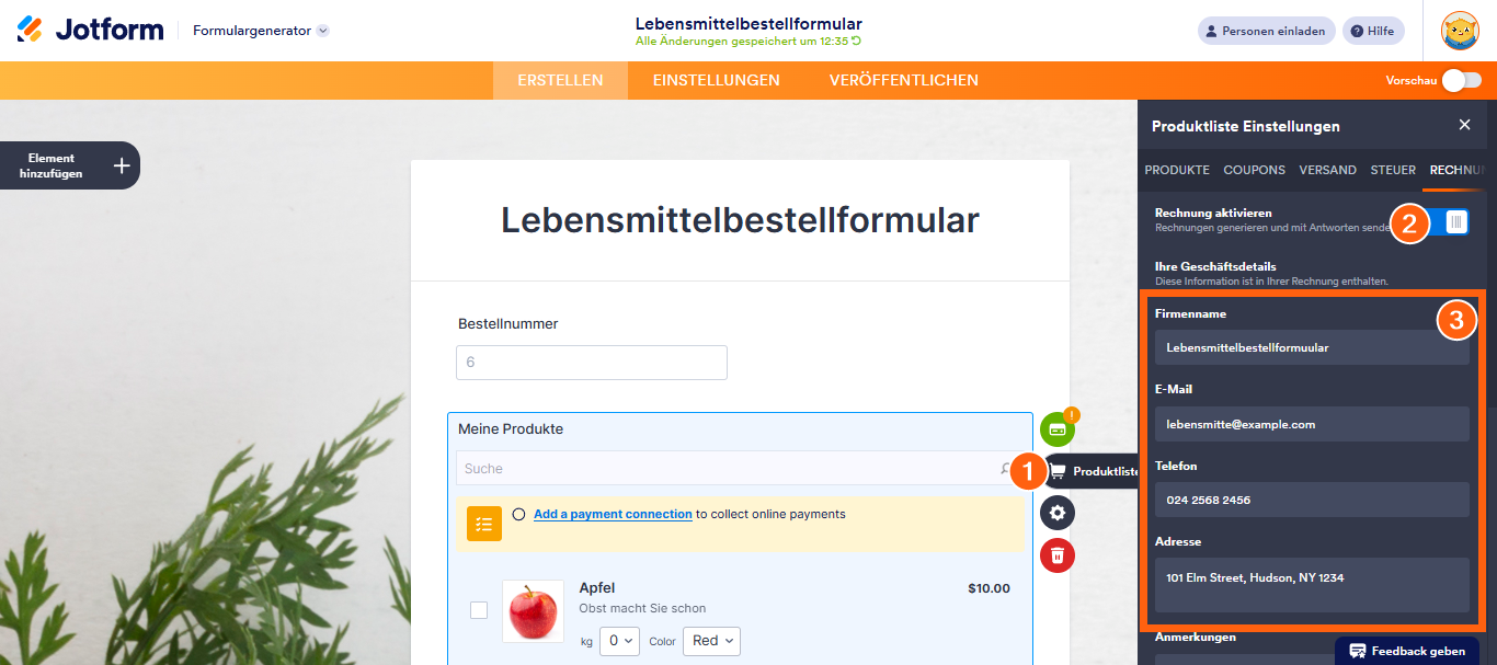 Wie Sie eine Rechnung für Ihr Zahlungsformular erstellen Image-1