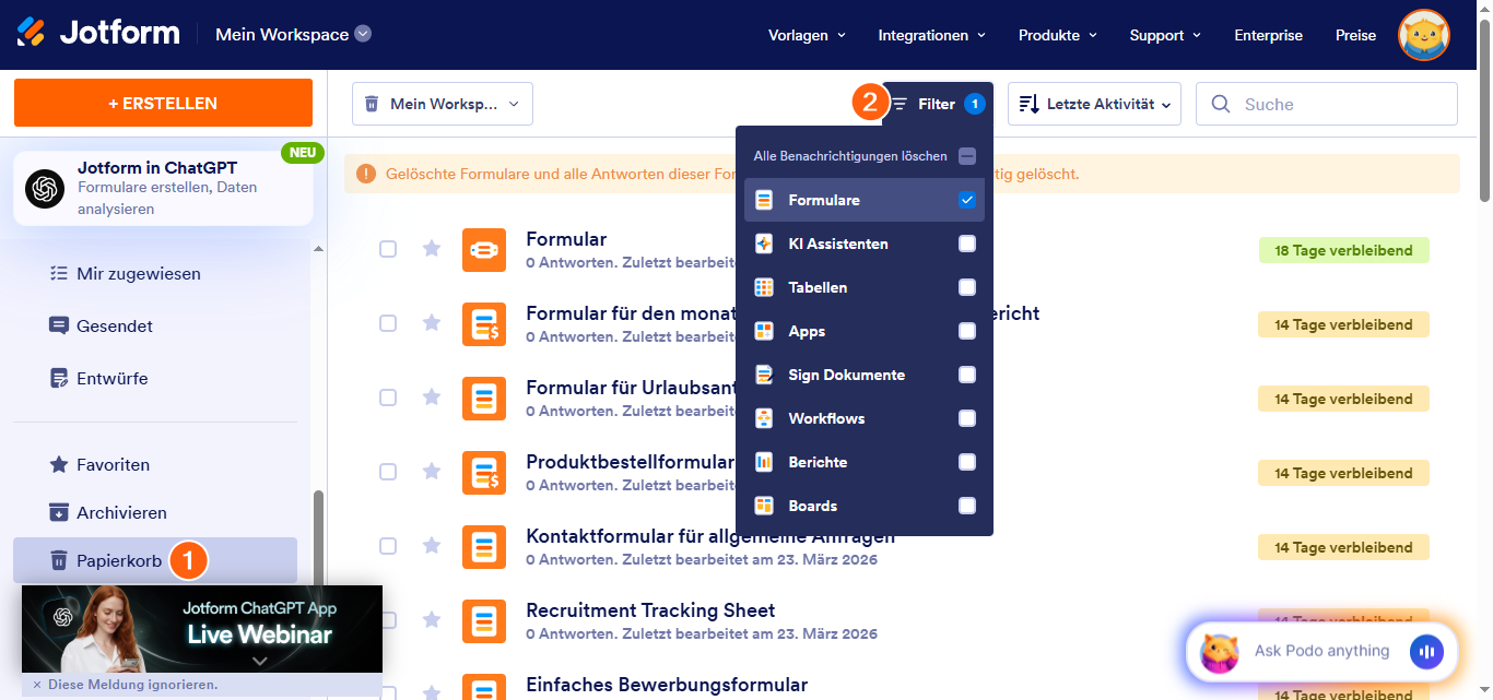 Wie Sie ein Formular löschen Image-6
