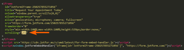 How to Make Your Embedded Form Scrollable on Your Website