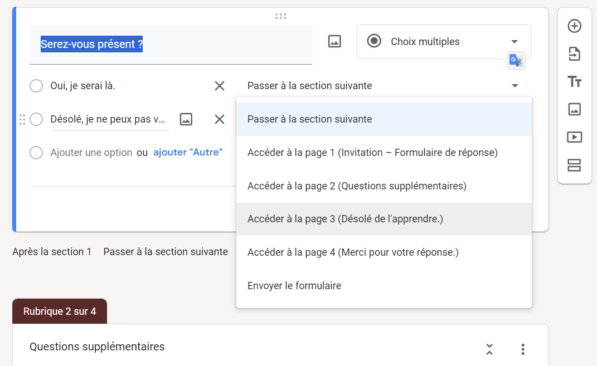 Comment créer des questions conditionnelles dans Google Forms | The