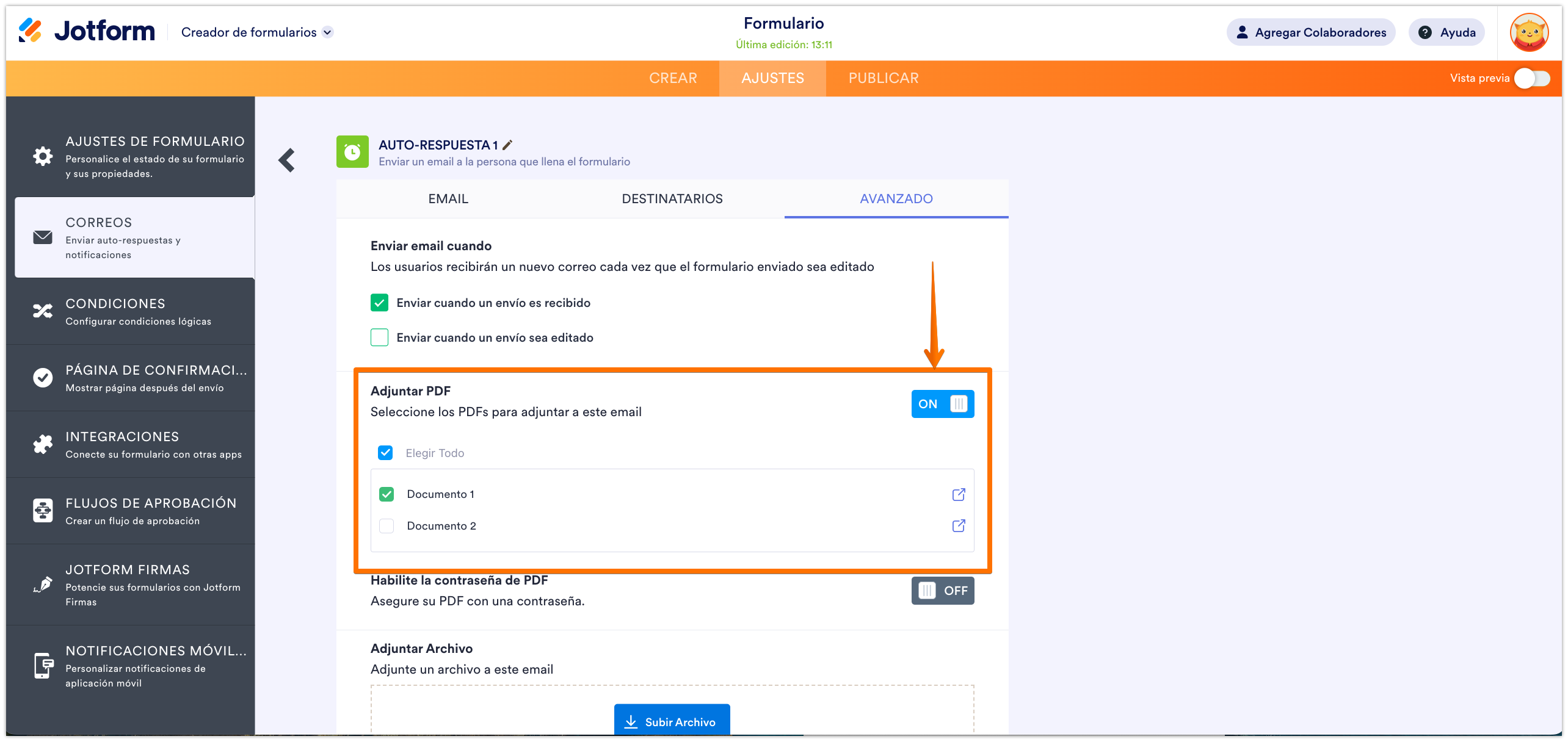 Cómo enviar por correo diferentes documentos PDF según las respuestas de los usuarios Image-4