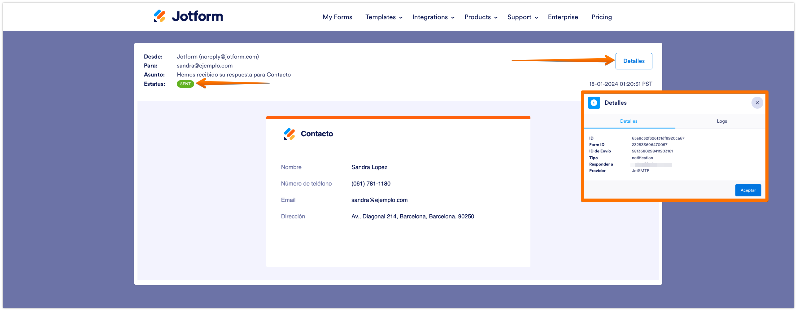 Cómo ver todo el historial de correo electrónico de su formulario Image-4